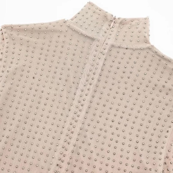 Rhinestone mesh bodysuit - Picture 7 of 12